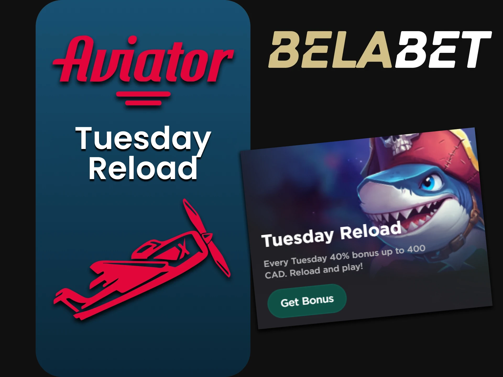 Receive a bonus every Tuesday on the Belabet website.