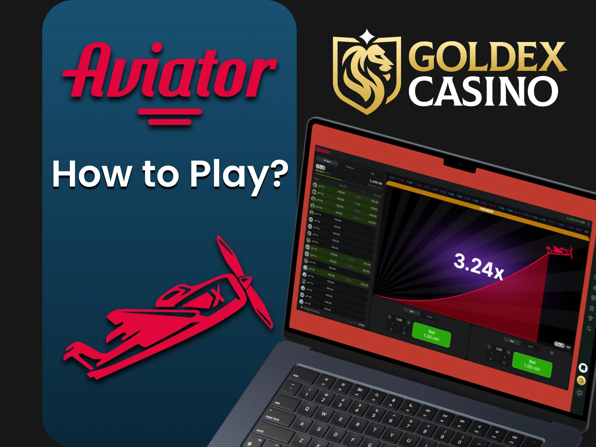 Learn how to play Aviator on the Goldex Casino platform.