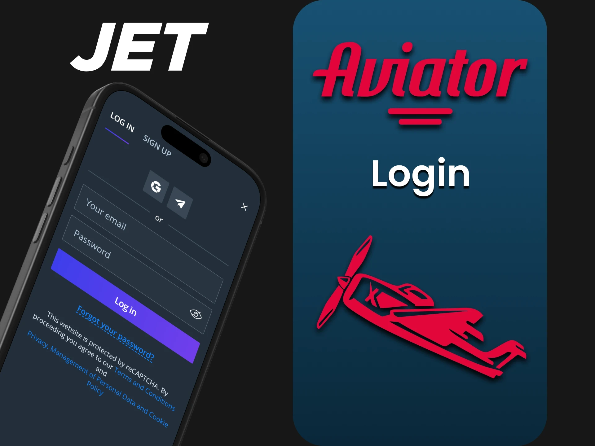 Log in to your Jet Casino account to play Aviator.