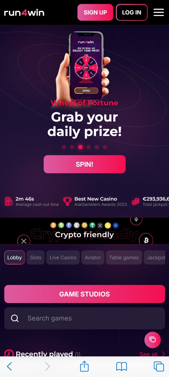 Go to the official Run4win website to add it to your iOS device.