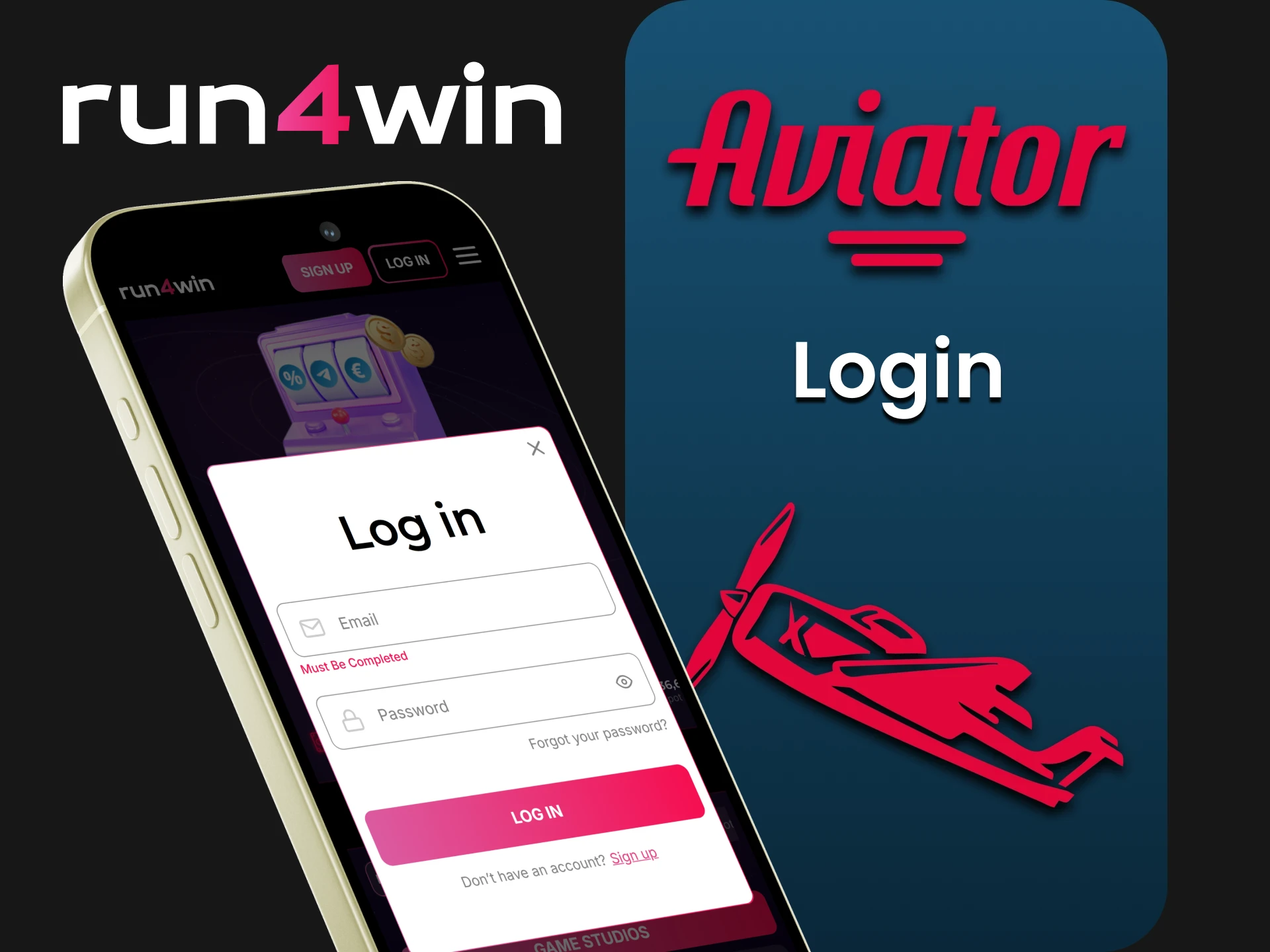 Log in to your Run4win account to start playing Aviator.